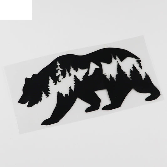 17.3CMX8.6CM Cartoon Bear Wildlife Camper Car Truck  Decal  Vinyl Car Sticker 13C-0080