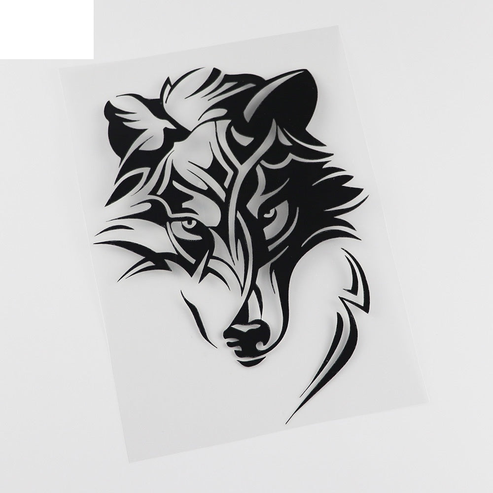 13.1CMX17.5CM Abstract Wolf Predator Ornament Head  Vinyl Car Sticker 13C-0092