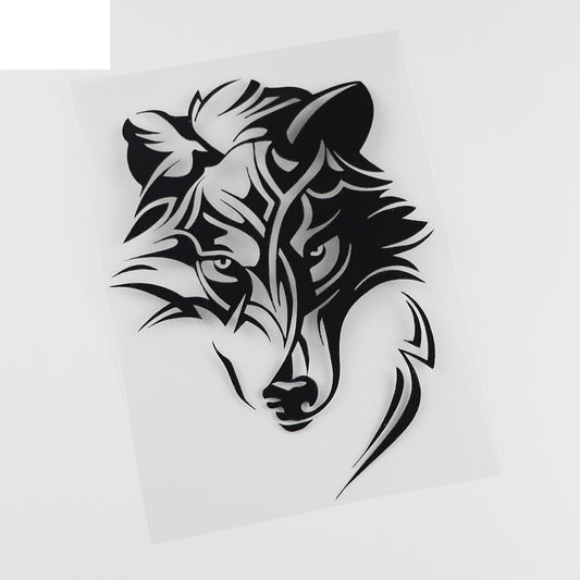 13.1CMX17.5CM Abstract Wolf Predator Ornament Head  Vinyl Car Sticker 13C-0092