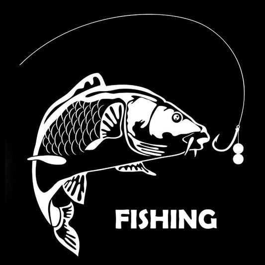 17.6cm*19cm Fish Fishing Fashion Car Styling Motorcycle Stickers Decals Vinyl S4-0086