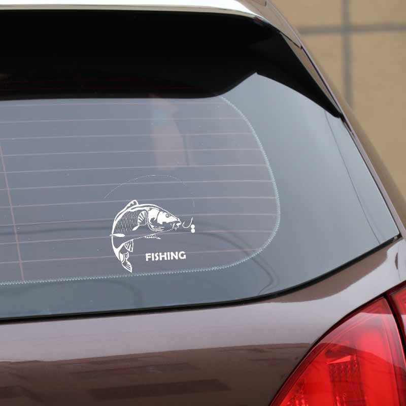 17.6cm*19cm Fish Fishing Fashion Car Styling Motorcycle Stickers Decals Vinyl S4-0086