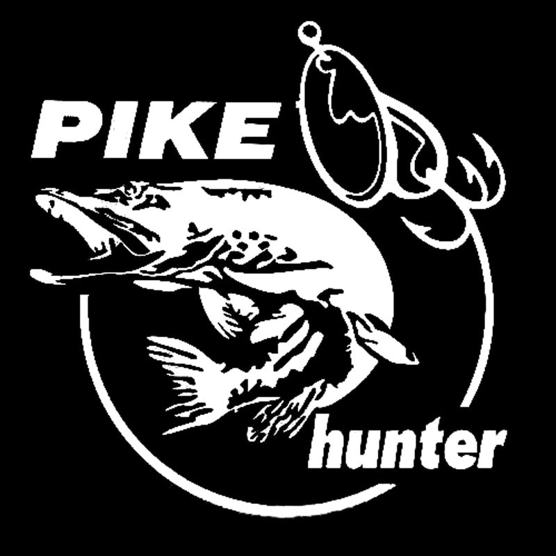13.3cm*14cm Pike Hunter Fish Animal Car Sticker Vinyl Decal Decor S4-0376