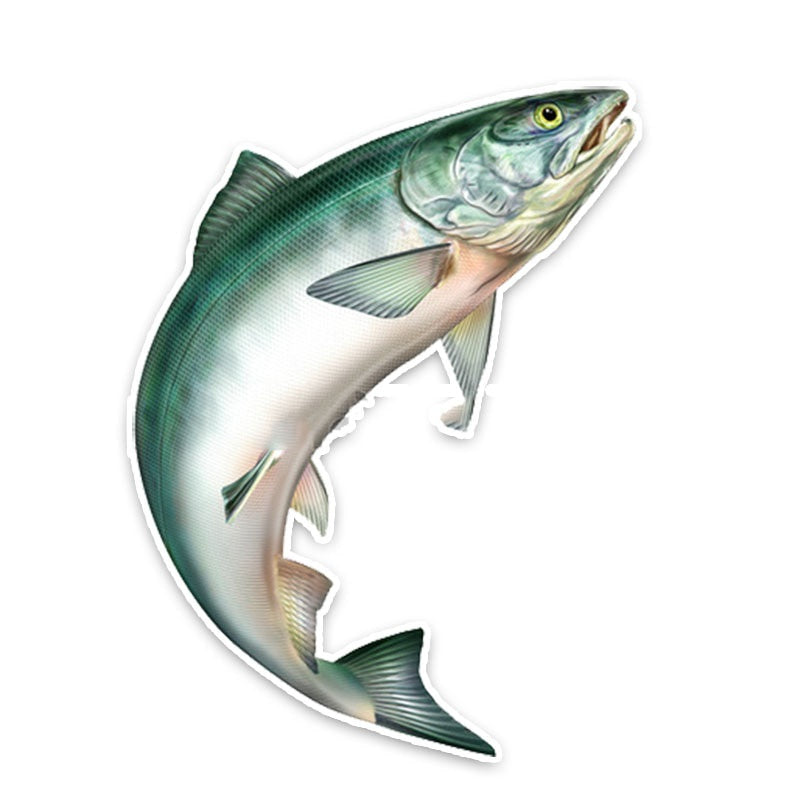 12.2CM*16CM Novelty Animal Jumping Fish PVC Car Sticker Accessories Decal