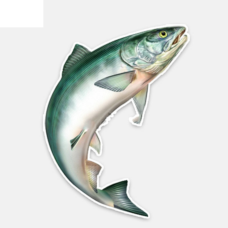 12.2CM*16CM Novelty Animal Jumping Fish PVC Car Sticker Accessories Decal