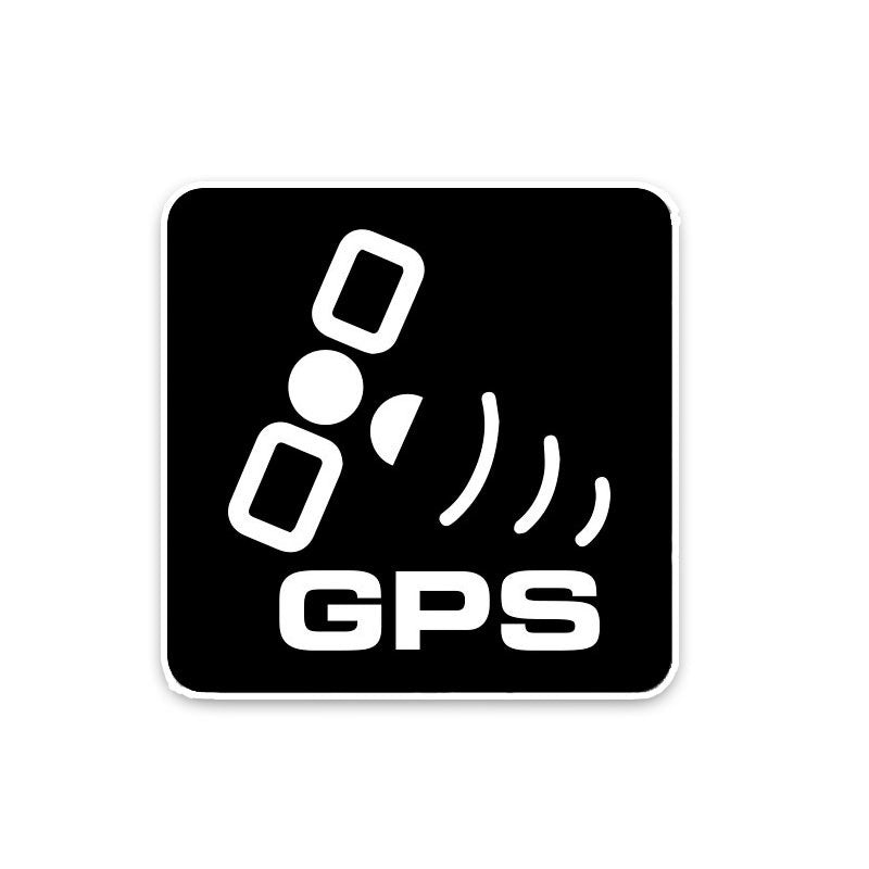 10.7*10.7CM White And Black GPS Simple PVC Creative Car Sticker Decals