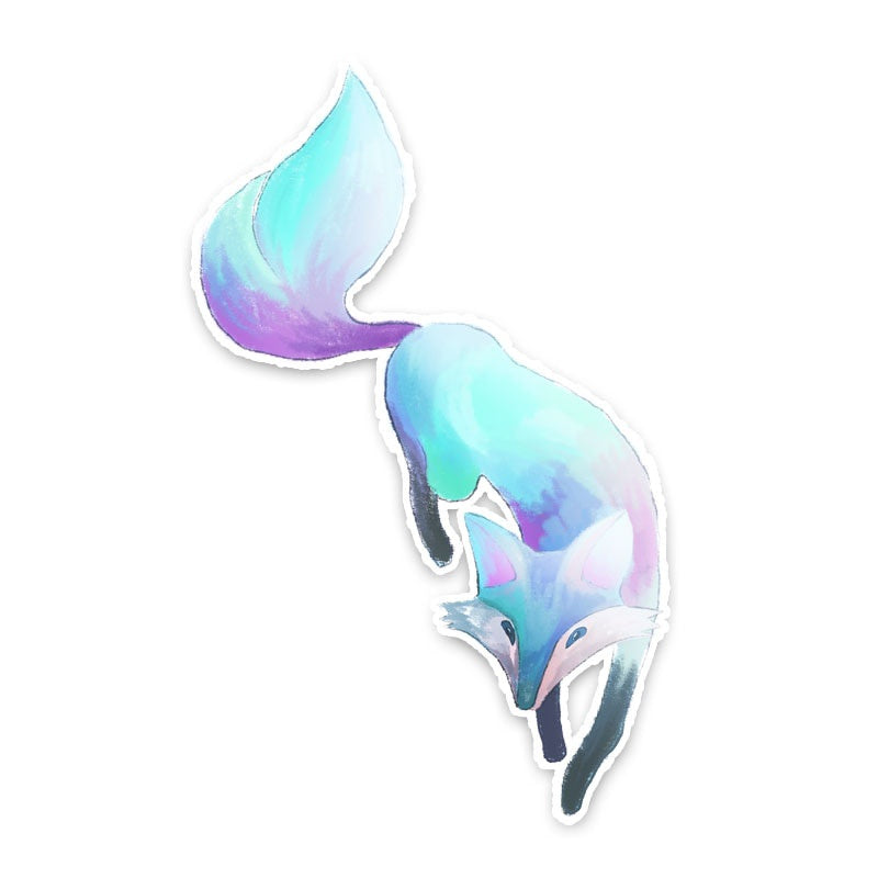 9.8CM*16CM Wonderful Novelty Animal Fox Car-styling Car Sticker Decal PVC