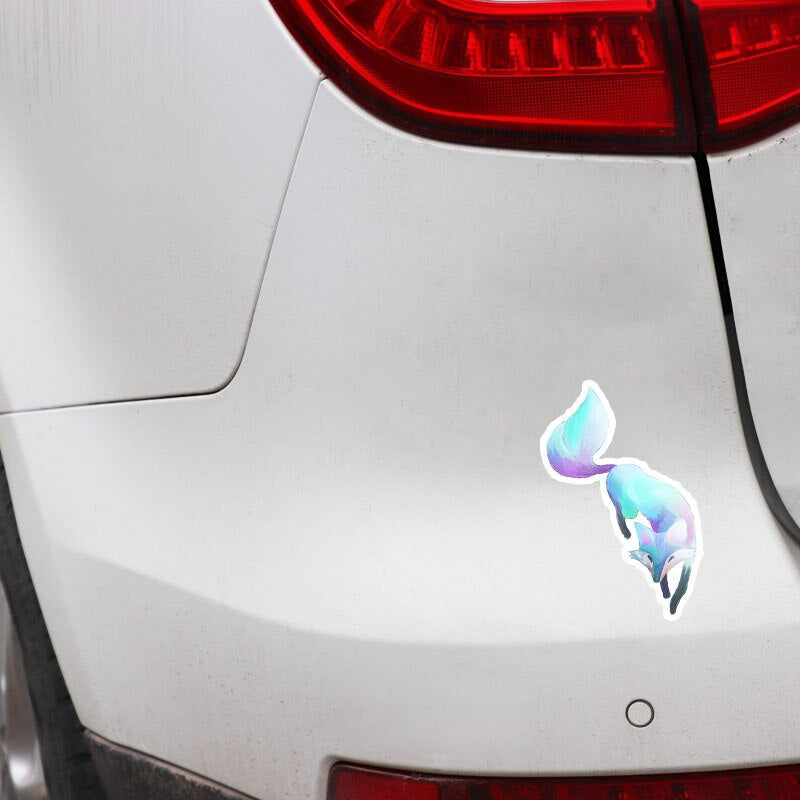 9.8CM*16CM Wonderful Novelty Animal Fox Car-styling Car Sticker Decal PVC