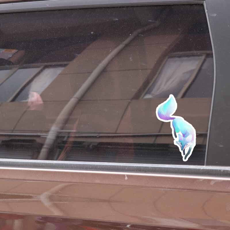 9.8CM*16CM Wonderful Novelty Animal Fox Car-styling Car Sticker Decal PVC