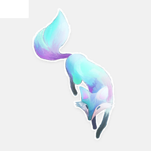 9.8CM*16CM Wonderful Novelty Animal Fox Car-styling Car Sticker Decal PVC