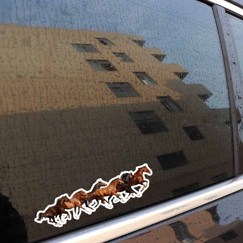 18.7CM*4.5CM Fashion  Running Horse PVC Car Sticker Decals Waterproof