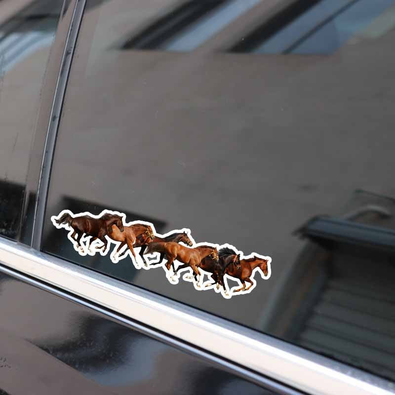 18.7CM*4.5CM Fashion  Running Horse PVC Car Sticker Decals Waterproof