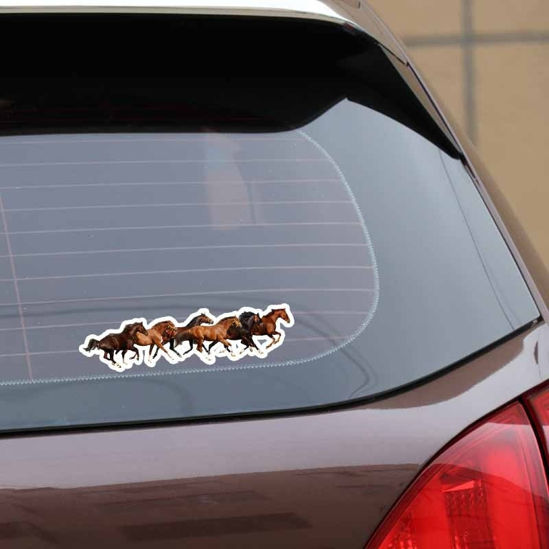 18.7CM*4.5CM Fashion  Running Horse PVC Car Sticker Decals Waterproof