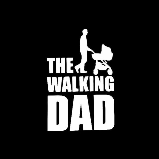 9.9CM*15CM The Walking Dad Fun Sticker Vinyl Decal Baby On Board Black/Silver C10-00535