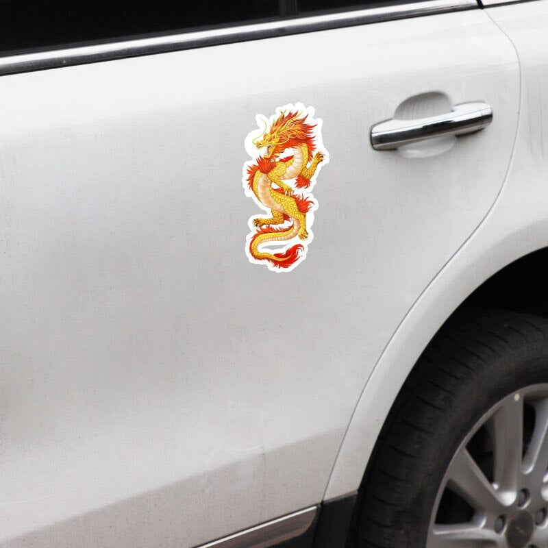 7CM*14.5CM Chinese Dragon Decoration Fashion PVC Car-styling Car Sticker Decal