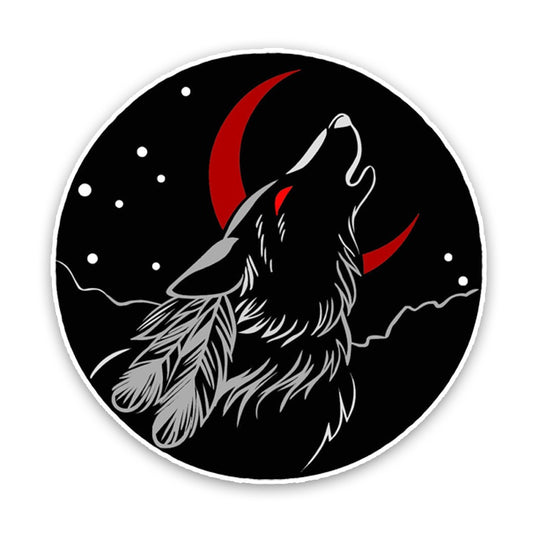 13.4*13.4CM Fashion Angry Cartoon Wolf Lovely Colored PVC High Quality Car Sticker Decoration