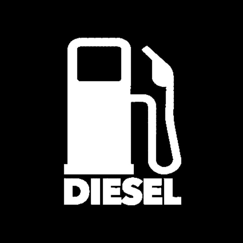 8.1CM*11.5CM DIESEL Fuel Vinyl Decals Fun Car Sticker Black/Silver C3-0776