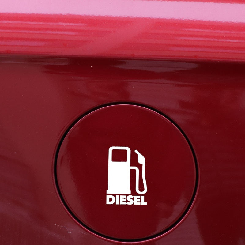 8.1CM*11.5CM DIESEL Fuel Vinyl Decals Fun Car Sticker Black/Silver C3-0776