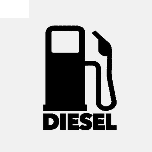 8.1CM*11.5CM DIESEL Fuel Vinyl Decals Fun Car Sticker Black/Silver C3-0776