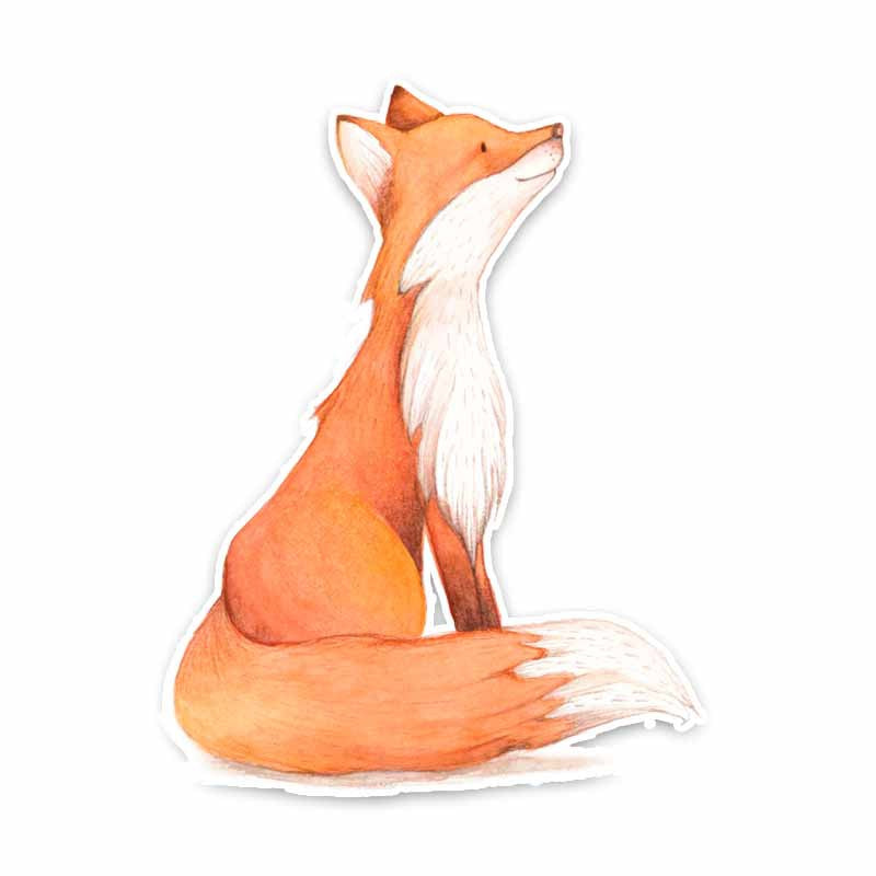 10.8CM*14.5CM Interesting Animal Fox PVC Motorcycle Car-styling Car Sticker Decal