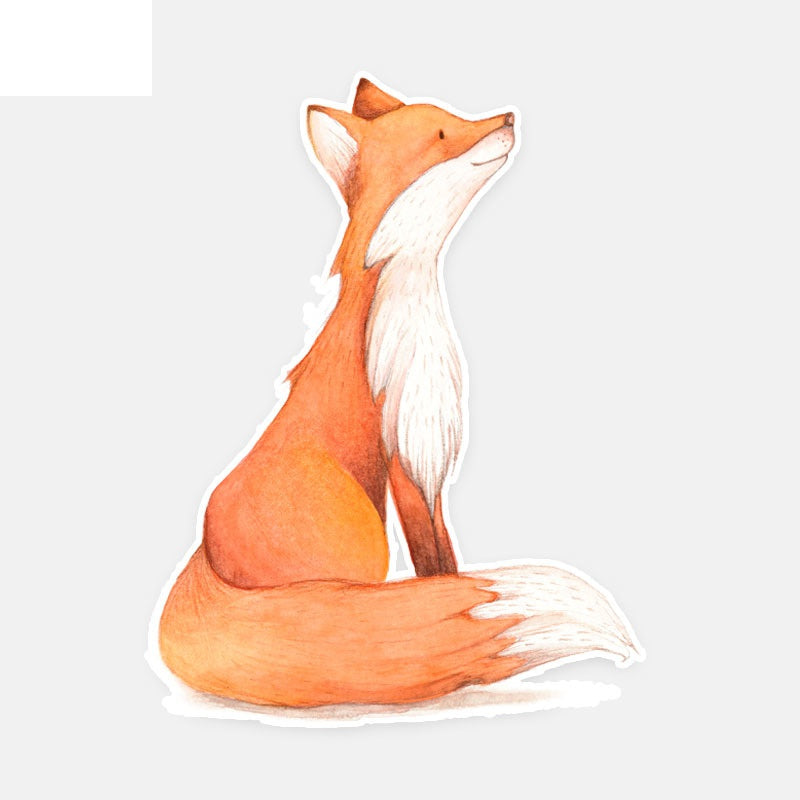 10.8CM*14.5CM Interesting Animal Fox PVC Motorcycle Car-styling Car Sticker Decal
