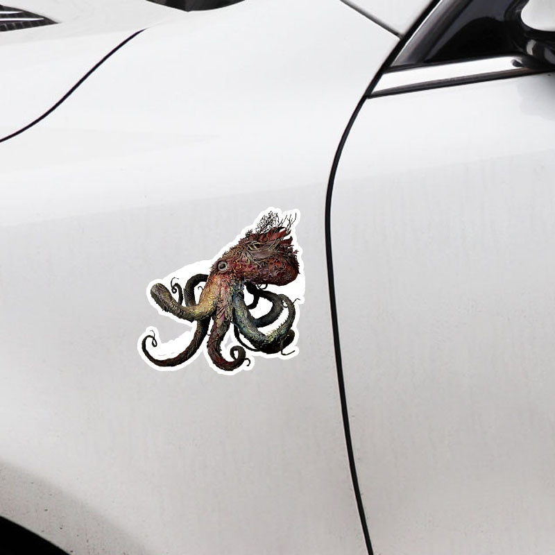 15CM*13.7CM Personality Animal Octopus Car Sticker PVC Waterproof Decal