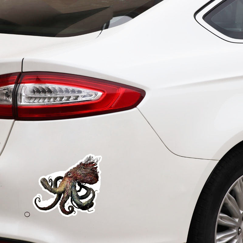 15CM*13.7CM Personality Animal Octopus Car Sticker PVC Waterproof Decal