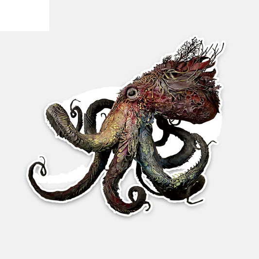 15CM*13.7CM Personality Animal Octopus Car Sticker PVC Waterproof Decal