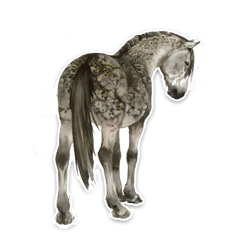 11CM*14.8CM Personalized Animal Horse PVC Car Accessories Car Sticker Decals