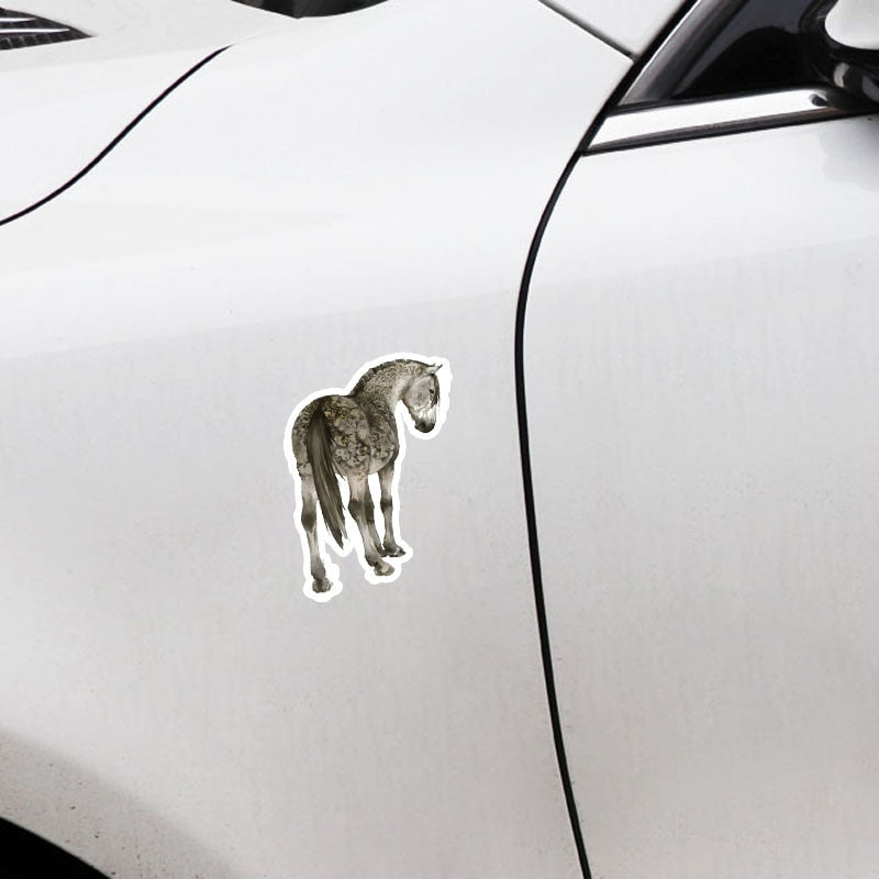 11CM*14.8CM Personalized Animal Horse PVC Car Accessories Car Sticker Decals