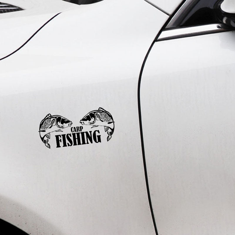 17.9cm*8.1cm Carp Fishing Animal Vinyl Car Styling Stickers Decals Decor S4-0031