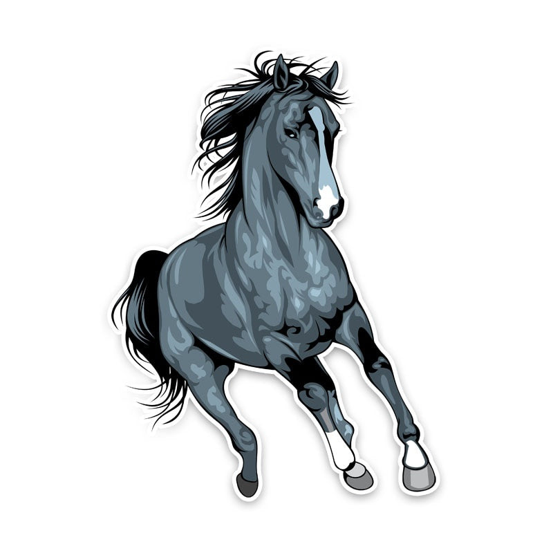 11CM*15CM Popular Animal Running Horse PVC High Quality Car Sticker Decal