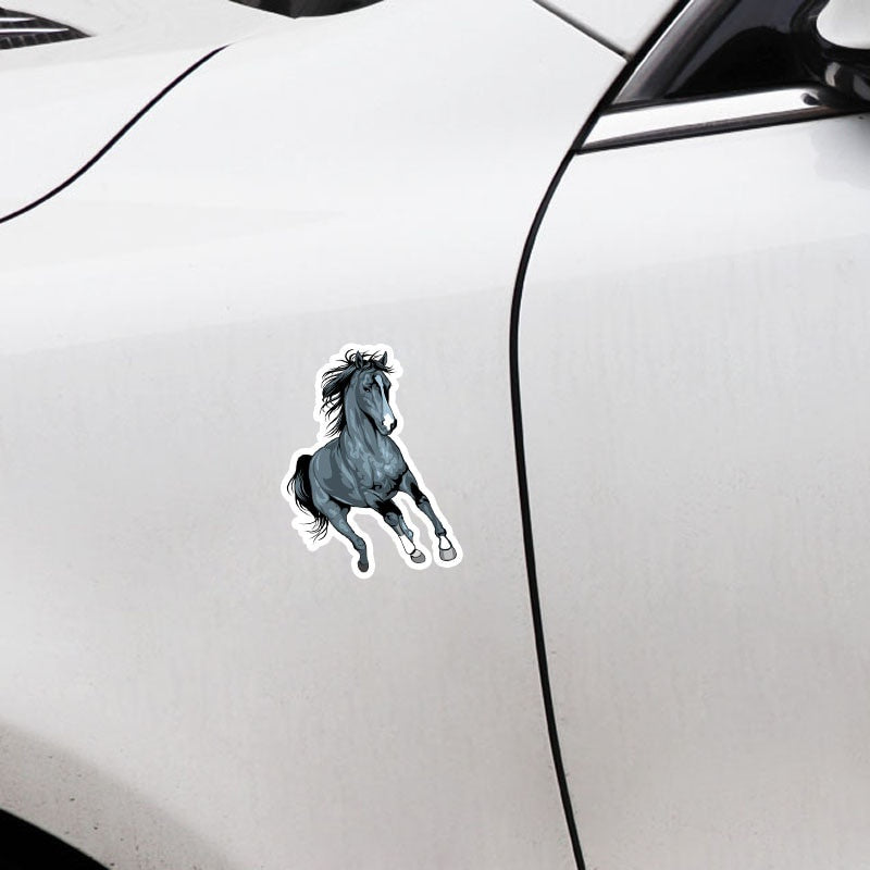 11CM*15CM Popular Animal Running Horse PVC High Quality Car Sticker Decal