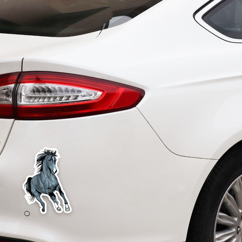 11CM*15CM Popular Animal Running Horse PVC High Quality Car Sticker Decal