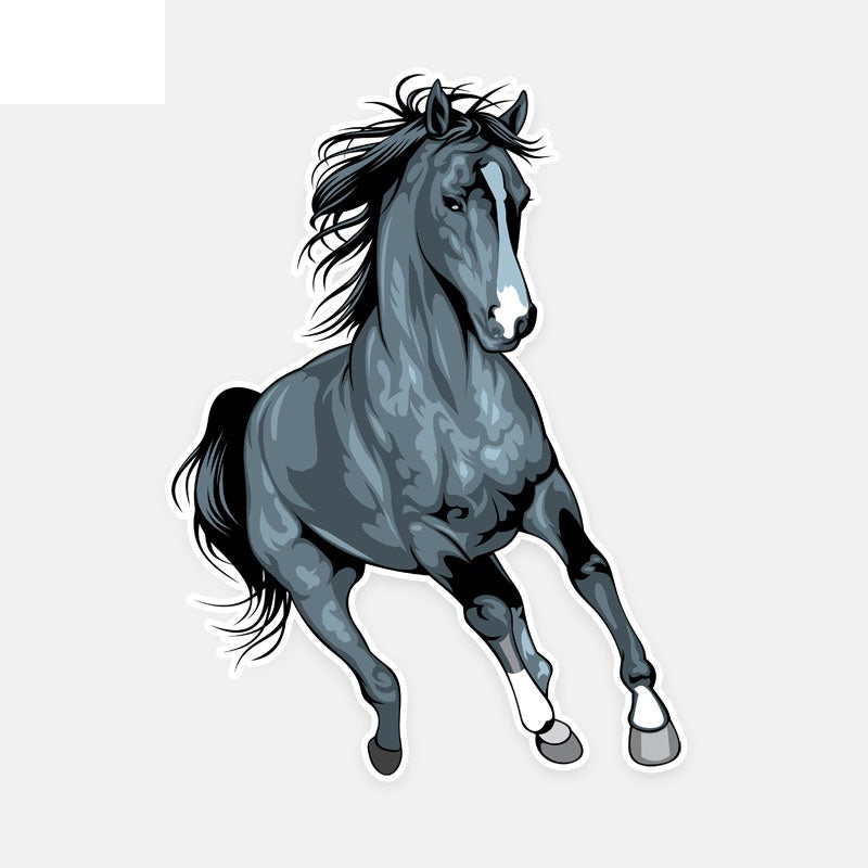 11CM*15CM Popular Animal Running Horse PVC High Quality Car Sticker Decal