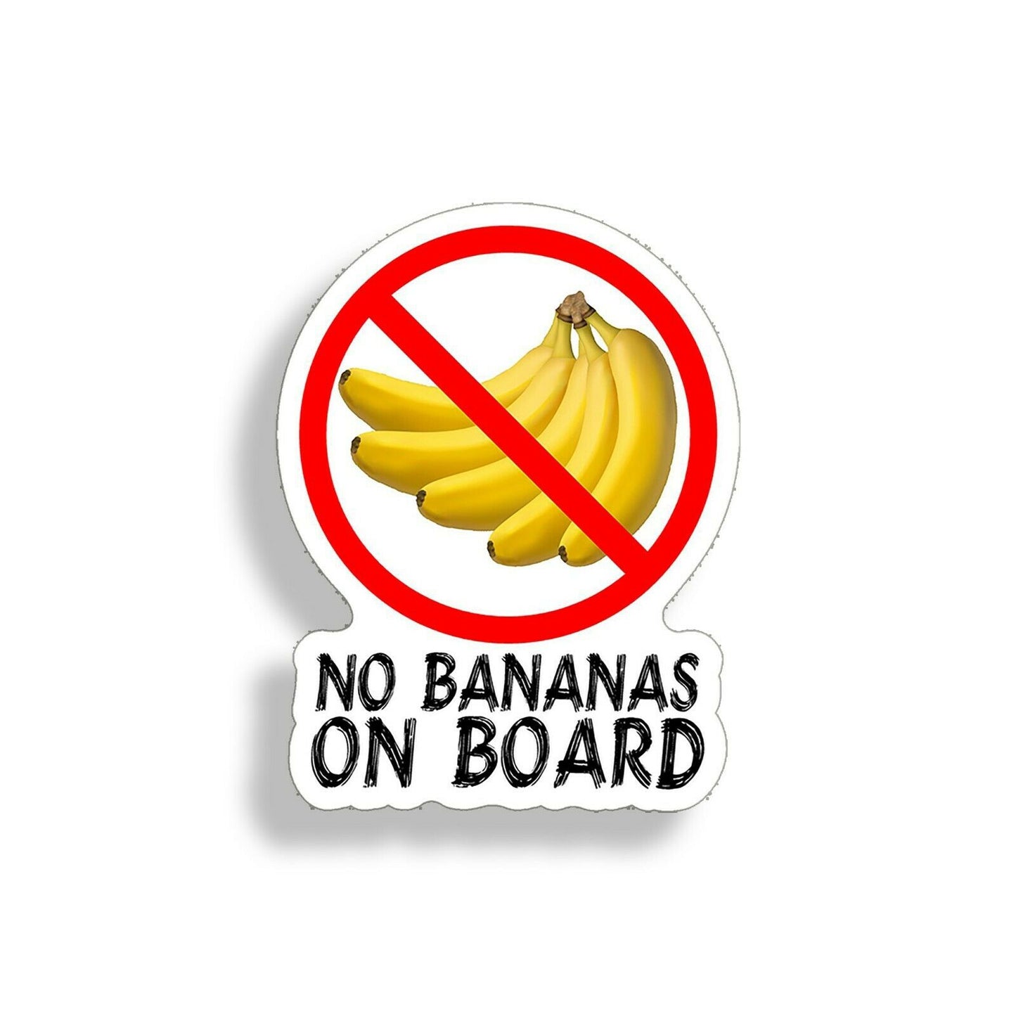 No Banana on Board Sticker Fish Fishing Boat Car Window Bumper Silly Vinyl Decal