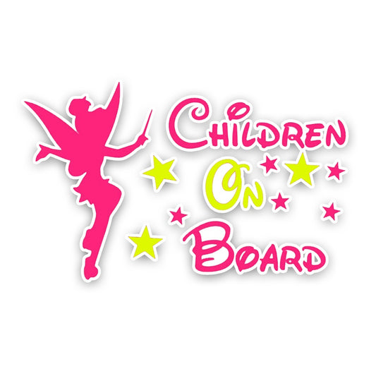 15.6*9.6CM Lovely Little Fairy Car Sticker CHiLDREN BABY ON BOARD Cartoon Motorcycle Decoration
