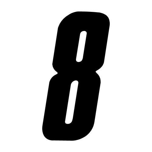 Race Number 8 racing numbers decals motocross atv dirt bike mx