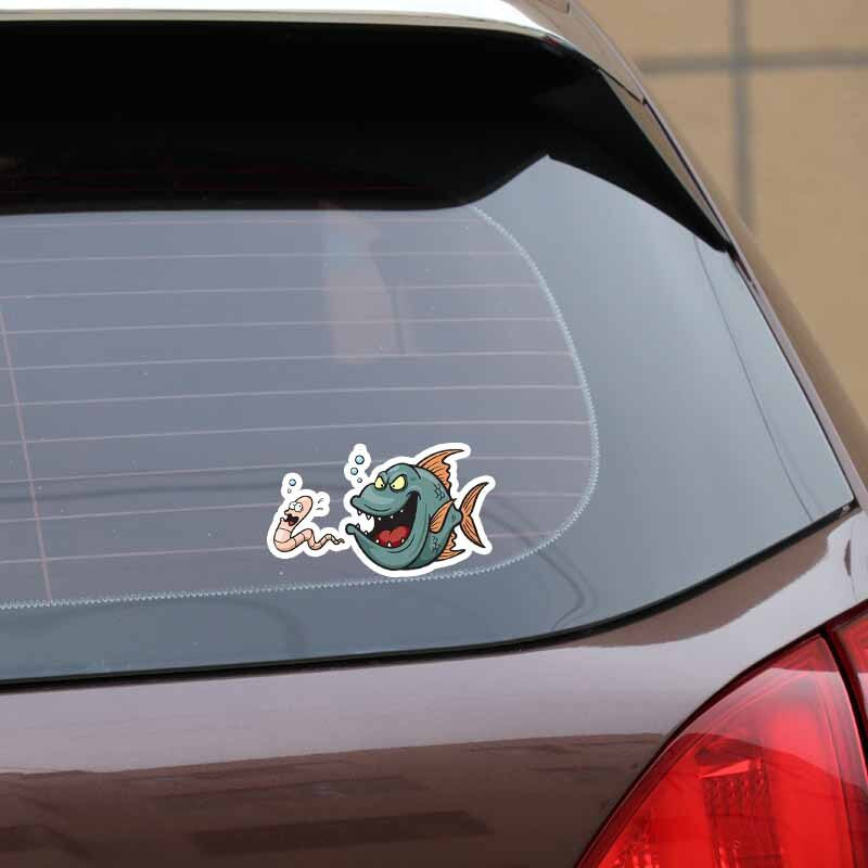 17CM*9.2CM Interesting Marine Life Cartoon PVC Waterproof Decal Car Sticker
