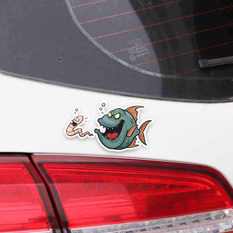 17CM*9.2CM Interesting Marine Life Cartoon PVC Waterproof Decal Car Sticker