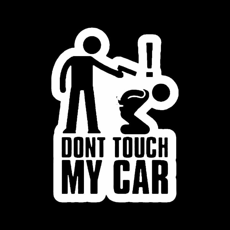 11CM*15CM DONT TOUCH MY CAR Fun Vinyl Decal Car Sticker Black Silver Accessories C11-1764