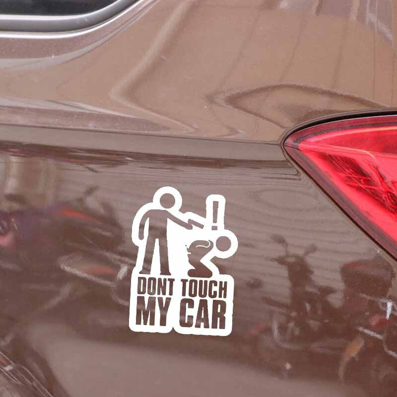 11CM*15CM DONT TOUCH MY CAR Fun Vinyl Decal Car Sticker Black Silver Accessories C11-1764
