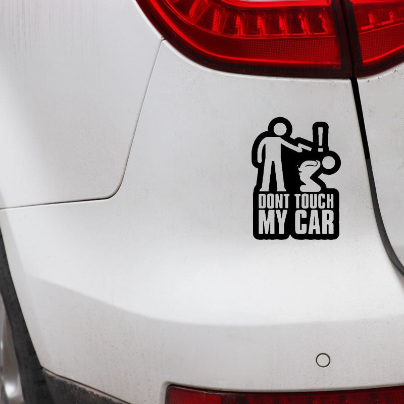 11CM*15CM DONT TOUCH MY CAR Fun Vinyl Decal Car Sticker Black Silver Accessories C11-1764