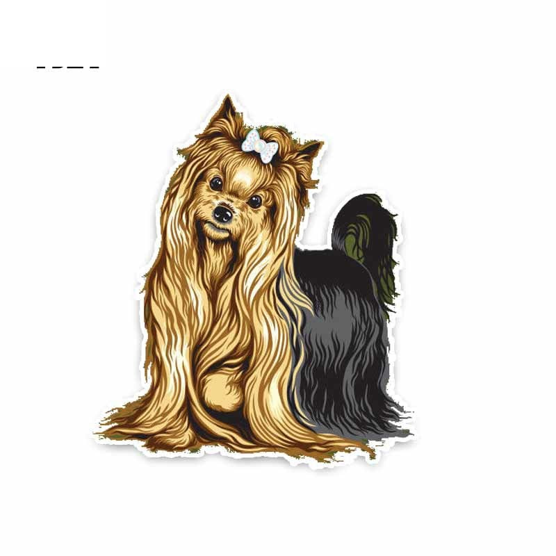 11.5*13.2CM Yorkshire Terrier Breed Dog Car Decoration Bumper Window Sticker