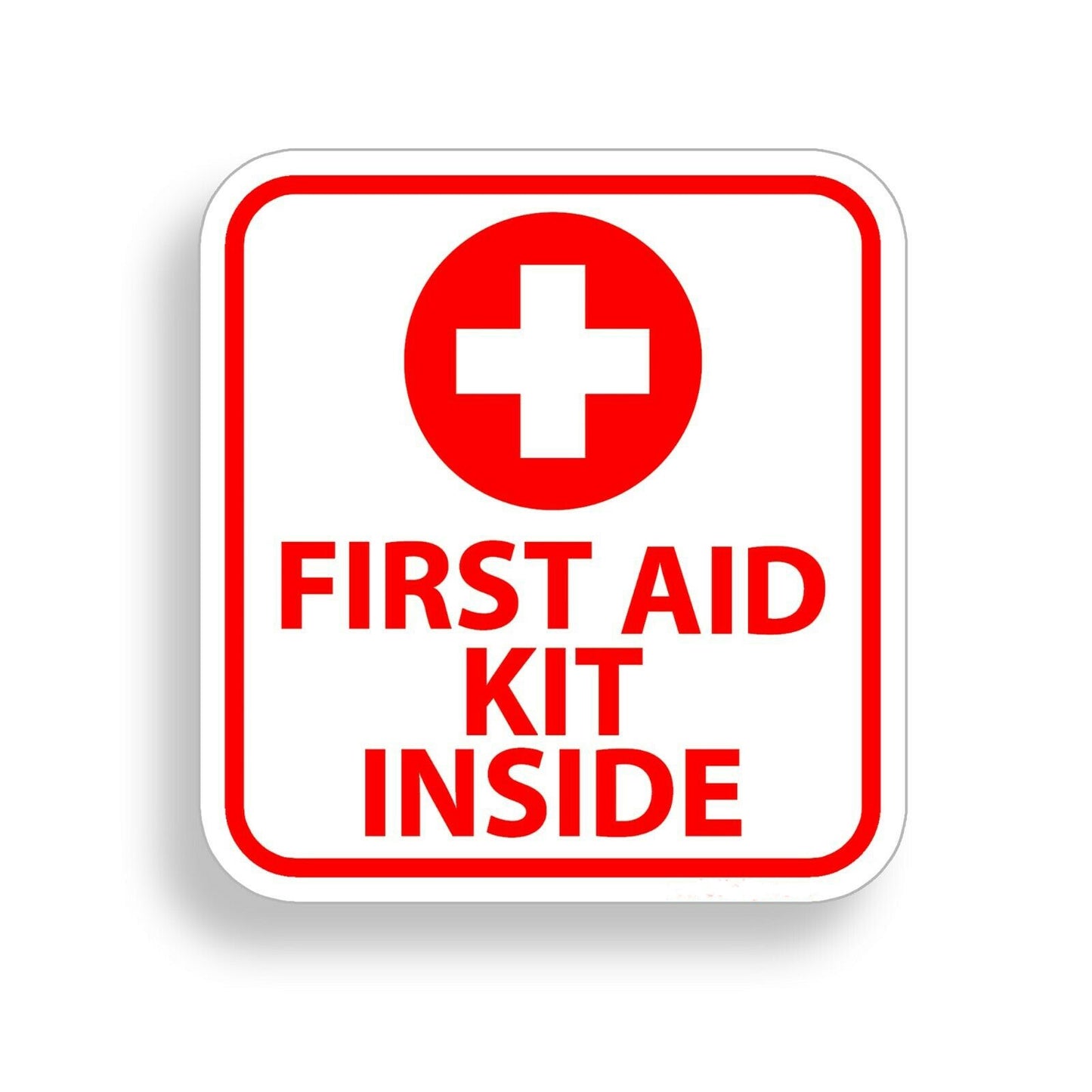 1st First Aid Kit Inside Stickers Decal Self Adhesive Vinyl Rescue Emergency DIY