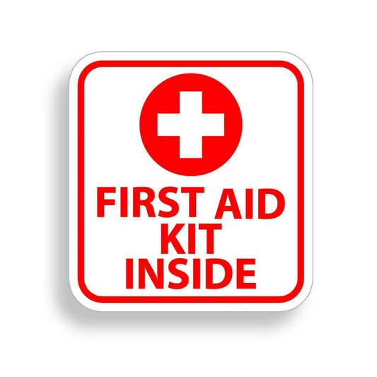 1st First Aid Kit Inside Stickers Decal Self Adhesive Vinyl Rescue Emergency DIY