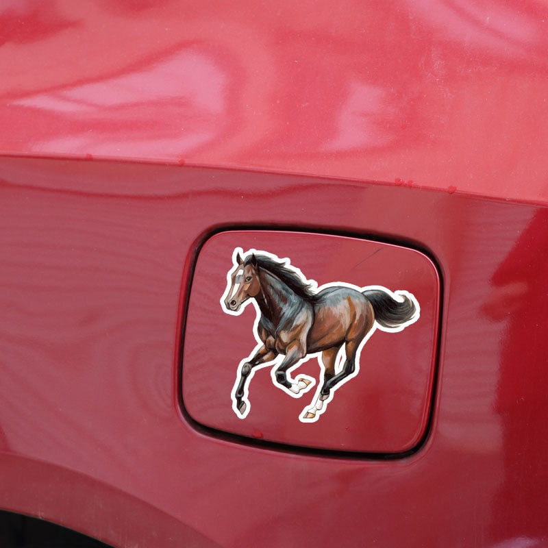 14.5CM*12.5CM Cartoon Horse PVC Nice Quality Car Sticker Animal Decal