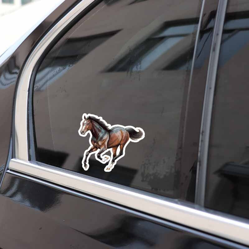 14.5CM*12.5CM Cartoon Horse PVC Nice Quality Car Sticker Animal Decal