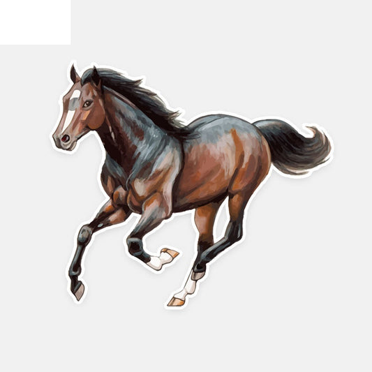 14.5CM*12.5CM Cartoon Horse PVC Nice Quality Car Sticker Animal Decal