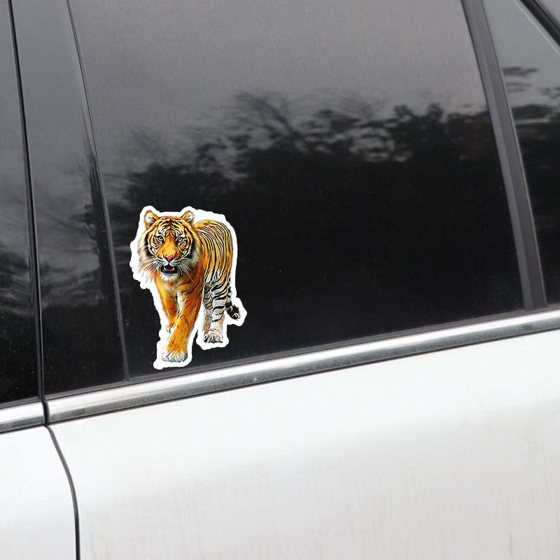 10.2CM*15CM Personalized Animal Tiger PVC Car Window Sticker Decal Graphical