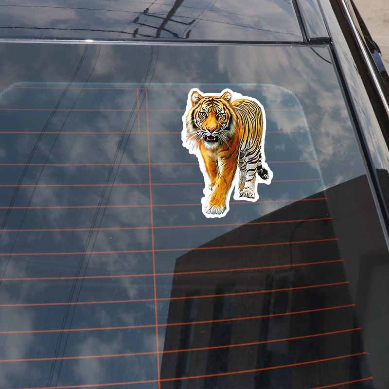 10.2CM*15CM Personalized Animal Tiger PVC Car Window Sticker Decal Graphical